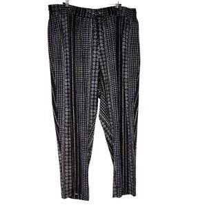 Avenue 22/24 Black White Brown Pull-on Slinky Pants Stretch HEMMED READ